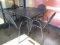 Black Metal Table with Four Chairs