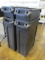 Four Rubbermaid Slim Jim Trash Cans