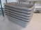 Six Buckhorn Gray Plastic Bins