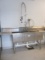 Stainless Steel Three Well Sink with Faucet and Sprayer