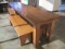 Custom Made Oak Table with Four Benches