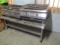 Stainless Steel Table with Casters and 2 Tabletop Grills