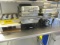 Four Sets of Stainless Food Bins with Lids with Chafing Stands and Sterno Fuel