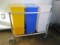 Win Holt Equipment Aluminum Cart with Three Large Plastic Covered Bins
