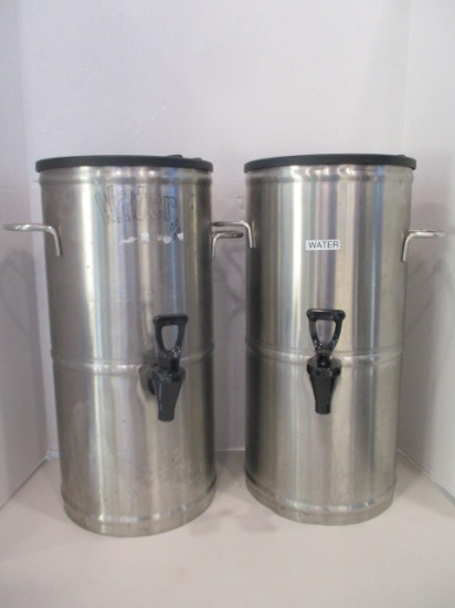 Two Bloomfield Stainless Drink Dispensers