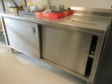 Eagle Stainless Steel Work Table with Backsplash and Doors