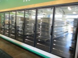 Hussmann 7 Door Frozen Food Freezer - No End Panels