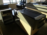 Accent Express Lane Checkout Station with Conveyor Belt, Monitor Stand and Cabinet