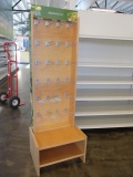 Wood Sales Display with Peg Hooks