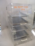 Acrylic Slant Front Self Service Four Shelf Food Display