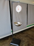 Detecto Hanging Scale with Basket on Rolling Stand