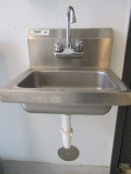 Stainless Steel Wall Mount Sink with Faucet