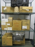 Three Shelf Contents - Drink Cups and Lids, Coffee Bags, Coffee Cups, Napkins, etc.