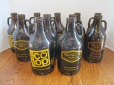 11 Hub City Co-Op Growler Haus One Quarter Gallon Amber Bottles