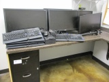 6 Acer Monitors, 5 Lenovo Keyboards, 5 Lenovo Mice and Cyber Power 625VA Battery Backup