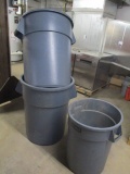 Three Trash Cans