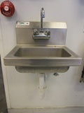 Stainless Steel Wall Mount Sink with Faucet