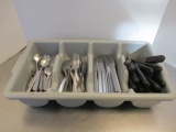 Stainless Flatware, Table Knives and Spreaders in Caddy