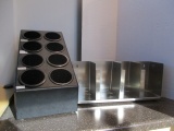 Stainless Steel Dispense-Rite Lid Rack and 8 Bin Cutlery Station