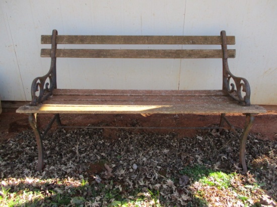 48" Wood Slat Bench