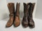 Two Pair of Men's Cowboy Boots