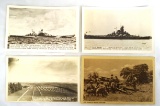 4 WWII Real Photo Post Cards