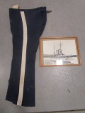 Span-Am Officer's Pants & Framed USS Rochester