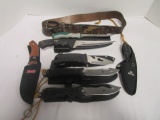 2 Filet Knives, Colman Knife, Buck Knife, 3 Combat Knives