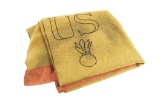 Antique WWI US Flaming Bomb Ordnance Wool Blanket