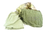 USMC 1951 Water-Repelent M-1945 Sleeping bag case, 1967 Vietnam Jungle poncho Liner & Sack