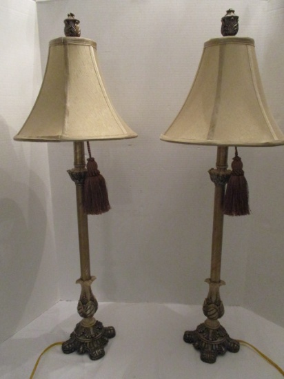 Pair of Candle Stick Table Lamps