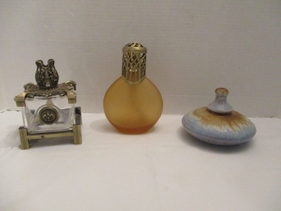 Two Glass and Metal Fragrant diffusers