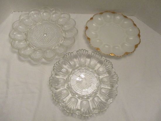 Three Egg/Relish Plates