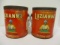 Two Vintage 3lb. New Orleans/Baltimore Luzianne Coffee and Chicory Cans