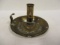 Antique Brass Candle Stick with Tray-Stamped Patented 1853 on Lifter