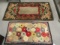 Two Antique Hook Rugs with Floral Designs