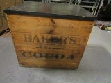 Baker's Cocoa Wood Crate with Lid