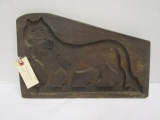 Old Lion Wood Cookie Mold