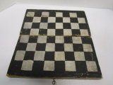 Black & White Folding Gameboard made from Fels-Naptha Soap Box