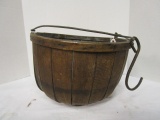 Apple Basket with handforged hook for hanging