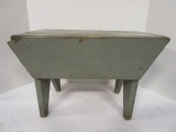 Gray Stool with Bootjack Legs & saw marks