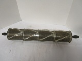 Large Tin Rolling Pin w/wood handles (Crescent Rolls)