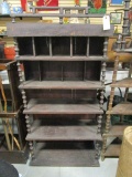 5 Shelf Wood Unit with spools & Dividers
