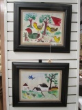 Elaine McCulley Riley 1983 chicken paintings