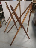 Pr of old wood stands/easels