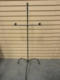 Double Candle Wrought Iron Stand