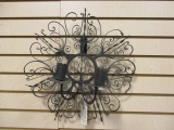 Hand Wrought Wall Sconce Double Candle Holder