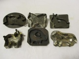 Six Old Farm Animal Cookie Cutters