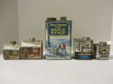 Five Vintage Vermont and New York Maple Syrup Tins