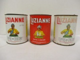 Three Vintage 1lb. New Orleans Luzianne Coffee and Chicory Cans